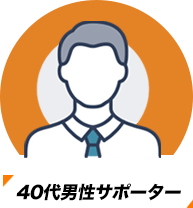 40代男性サポーター